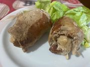 Una foto di provola e funghi