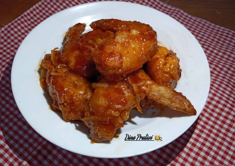 Resep Spicy Honey Chicken Wings🐔 Anti Gagal