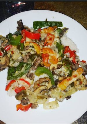 A picture of Philly Cheesesteak Rice Dinner.