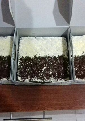 Foto resep Brownies kukus ketan item