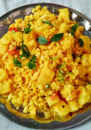 A picture of Potato Poha.