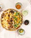 Gỏi gà trộn hoa chuối luộc