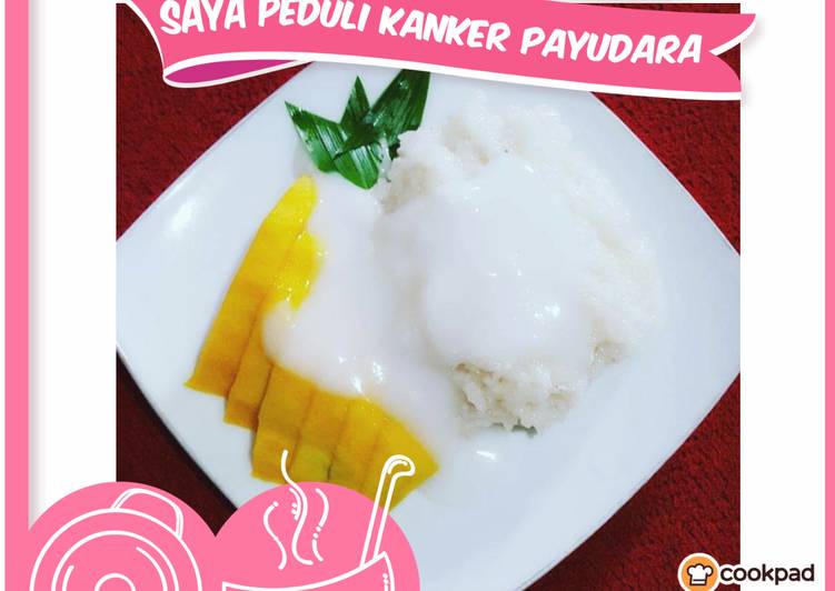 Langkah Mudah untuk Membuat Mango sticky rice simple ala mommy rafa yang Bikin Ngiler