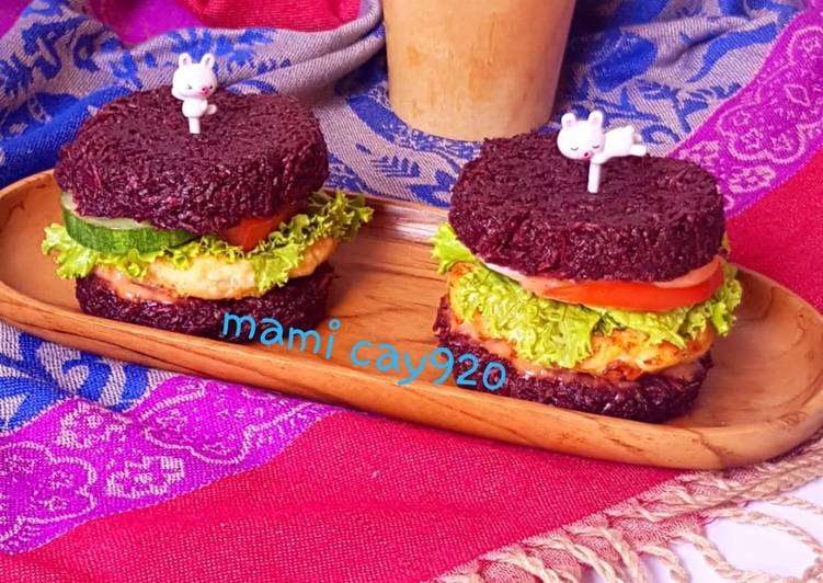 makanan Burger Ubi Ungu Anti Gagal