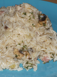Una foto de Arroz basmati con champiñones al vino
