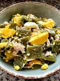 Insalata di fagiolini piattoni verdi