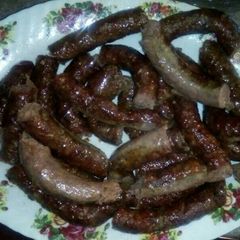 A picture of Roasted beef sausages.