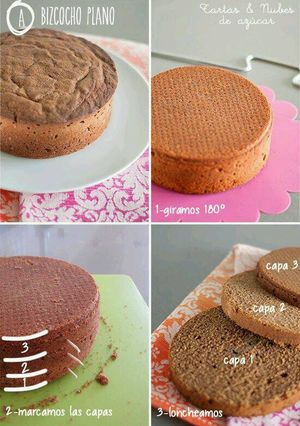 Una foto de Bizcochuelo o genoise (+de 15 porciones)