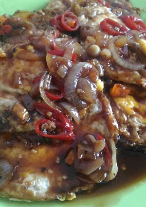 Foto resep Telur ceplok saos lada hitam