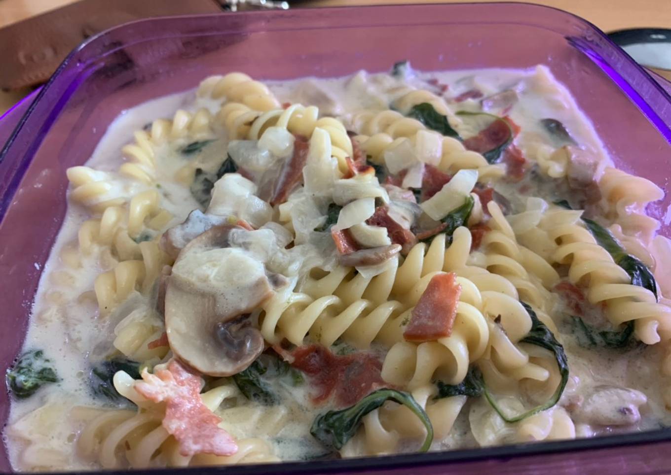 Fussili carbonara