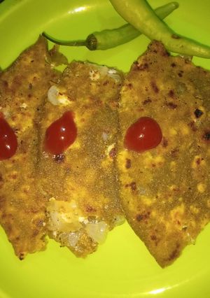 A picture of Palak Paneer Parantha.