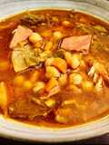 Chickpea Stew with Ham and Swiss Chard (Slow Cooker)