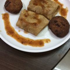 Left over pulao and roti pockets A picture of Left over pulao and roti pockets.
