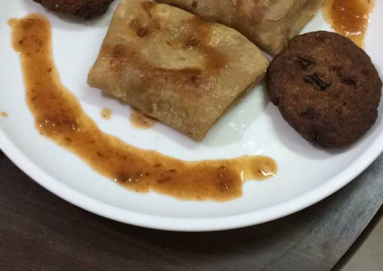 Steps to Prepare Perfect Left over pulao and roti pockets