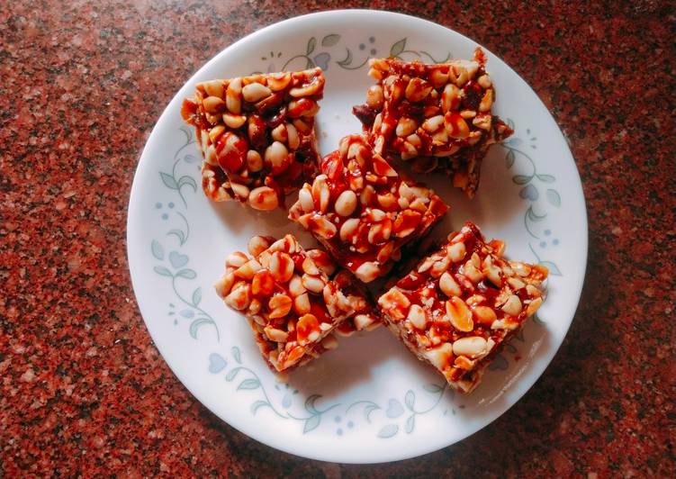 Peanut chikki using jaggery