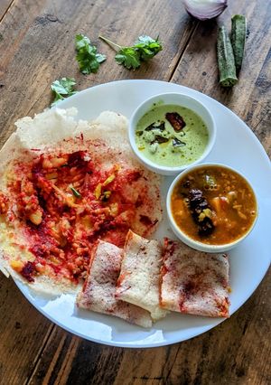 A picture of Mysore Masala dosa.