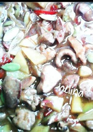 Foto resep sambel goreng hati.pete+tempoyak😍