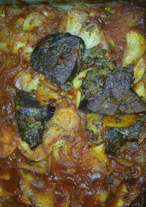 صورة لوصفة صينية بطاطس باللحمه فى الفرن🥔🥩🍲😋