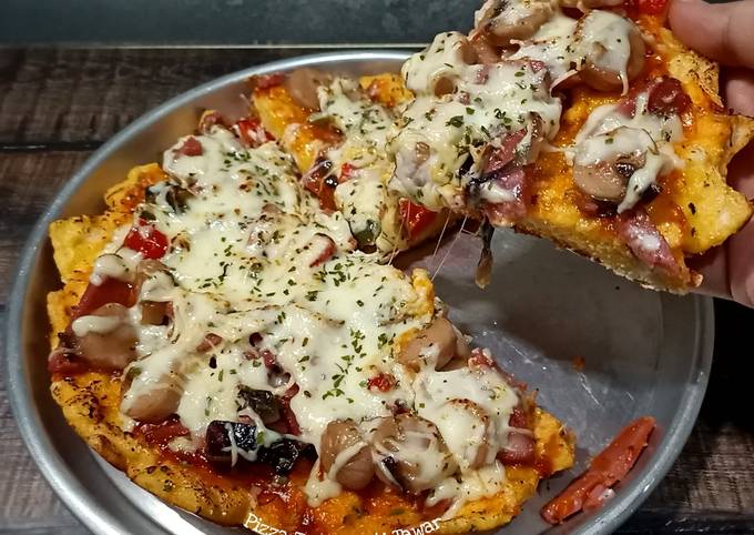 Pizza Teflon Roti Tawar (20 menit siap santap)