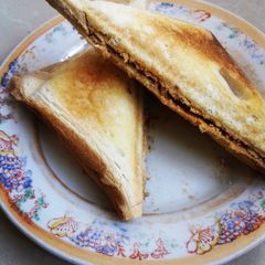 A picture of Peanut Butter Toasted Sandwich #authormarathon.