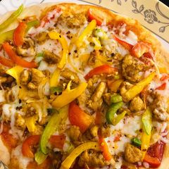 A picture of Three spice 🍕pizza.