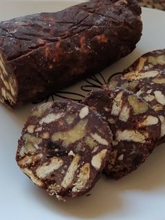 Una foto de Salchichón de chocolate