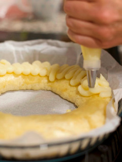 Una foto de Crema pastelera para rosca de Pascua