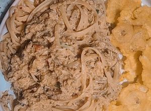 Una foto de Linguine con masa de cangrejo 🦀