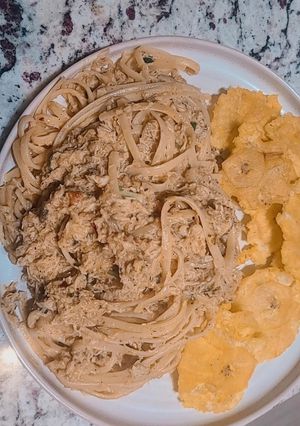 Una foto de Linguine con masa de cangrejo 🦀
