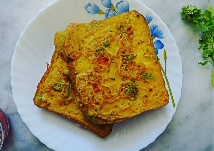 Bread Besan Masala Toast