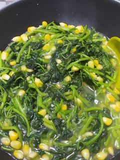 Foto resep Tumis Bayam & Jagung manis