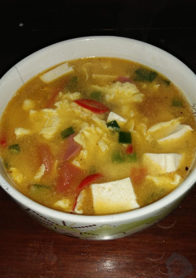 Foto resep Sup tahu telur simple