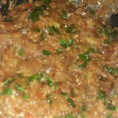 A picture of Baingan ka bharta.