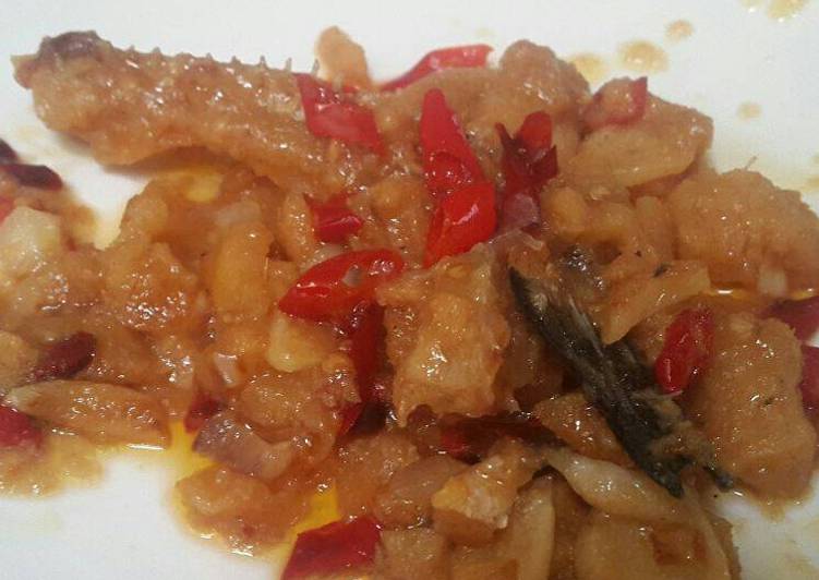 Resep masakan Tumis Ikan asin gabus | Langkah Membuat Tumis Ikan asin gabus Yang Sempurna