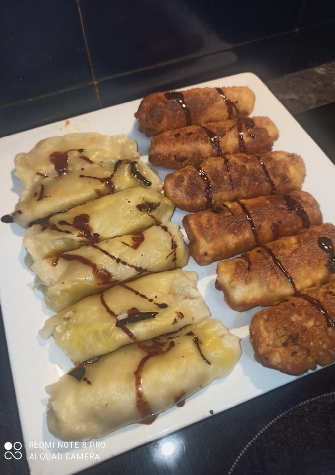 Una foto de Rollitos o Iozas de Col