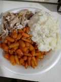 Slow Cooked Pork Roast with Ranch Mashed Potatoes and Glazed Carrots