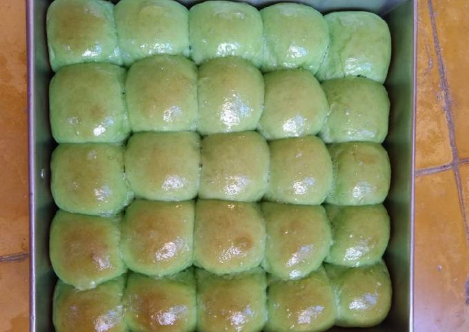 Cara Gampang Membuat Roti sobek pandan (tanpa telur) yang Enak Banget