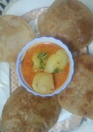 A picture of Homemade Kashmiri Dum Aloo Curry.