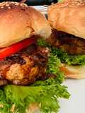 Burger gà sốt Teriyaki healthy