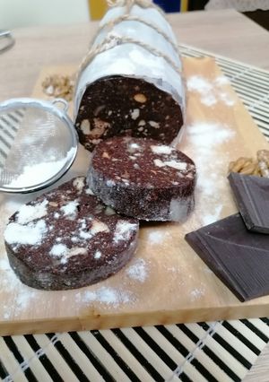 O poză a rețetei Salam de biscuiți.