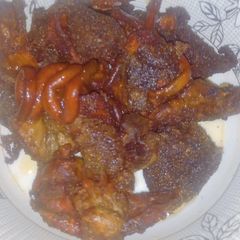 A picture of Fried offals.