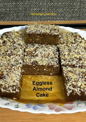 A picture of Rich in Healthy Fats - Eggless Almond Cake.