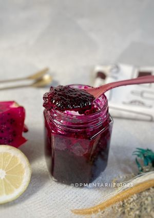 Foto resep Homemade Dragonfruit Jam