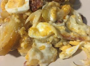 Rakott krumpli besamellel recept fotója