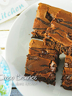 Foto resep Triple Choco Brownies (Motif Sungai)