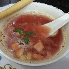 A picture of Carrot and gooseberry soup.