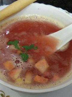 A picture of Carrot and gooseberry soup.