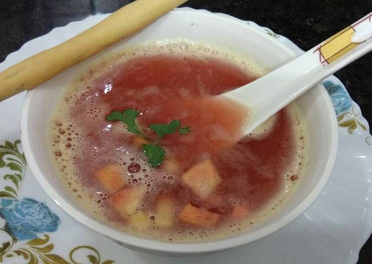 Steps to Prepare Speedy Carrot and gooseberry soup