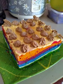 Foto resep Bolu pelangi kukus