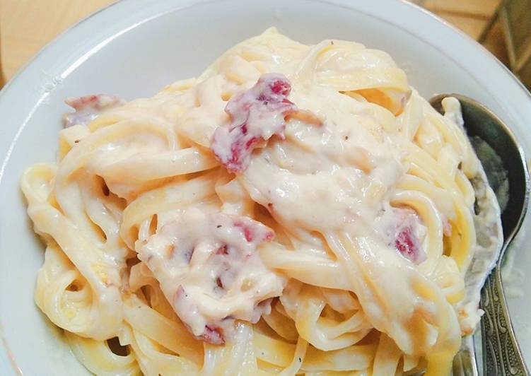 Resep Fettucini Carbonara, Lezat
